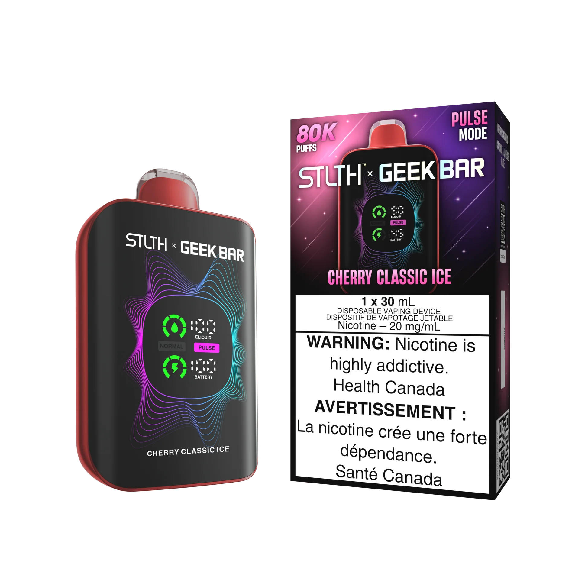 STLTH x Geek Bar 80k NIC Vapes - Cherry Classic Ice