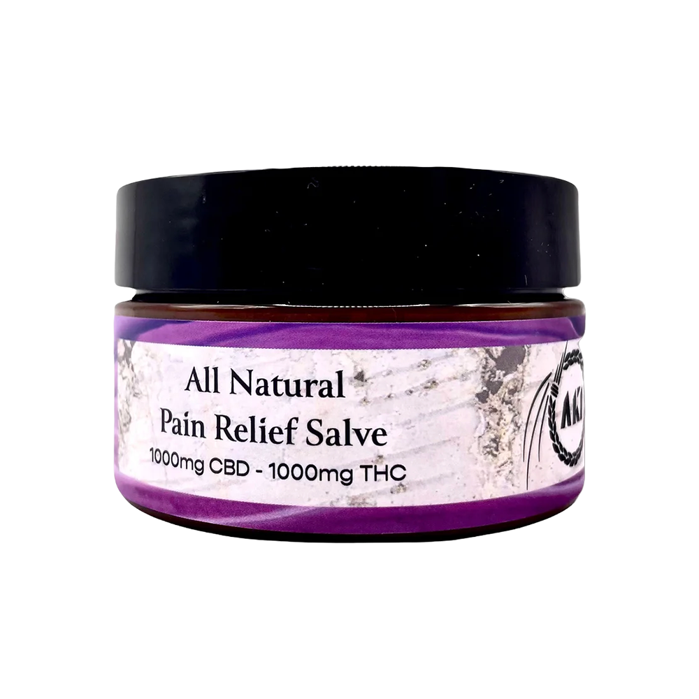 Aki Wellness Pain Relief Salve 1:1 THC/CBD 1000mg