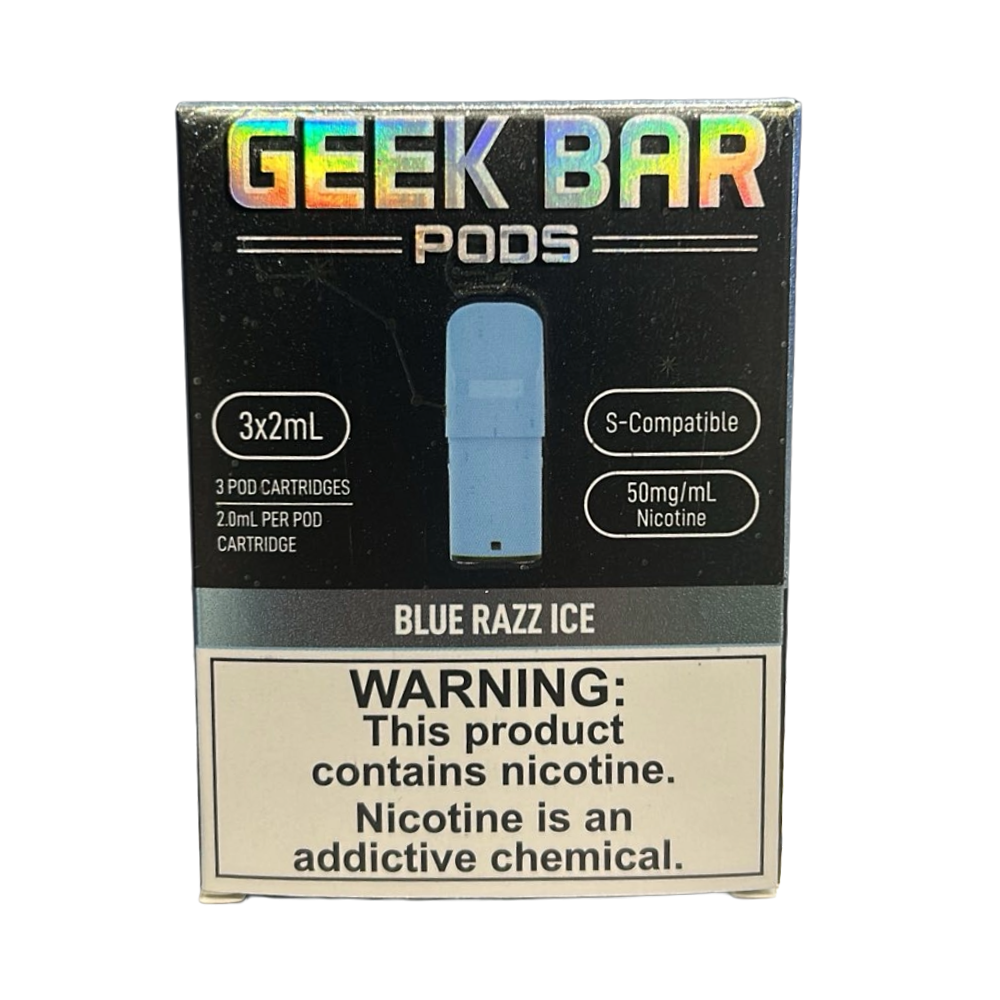 GeekBar 3 Pack Pods - Blue Razz Ice