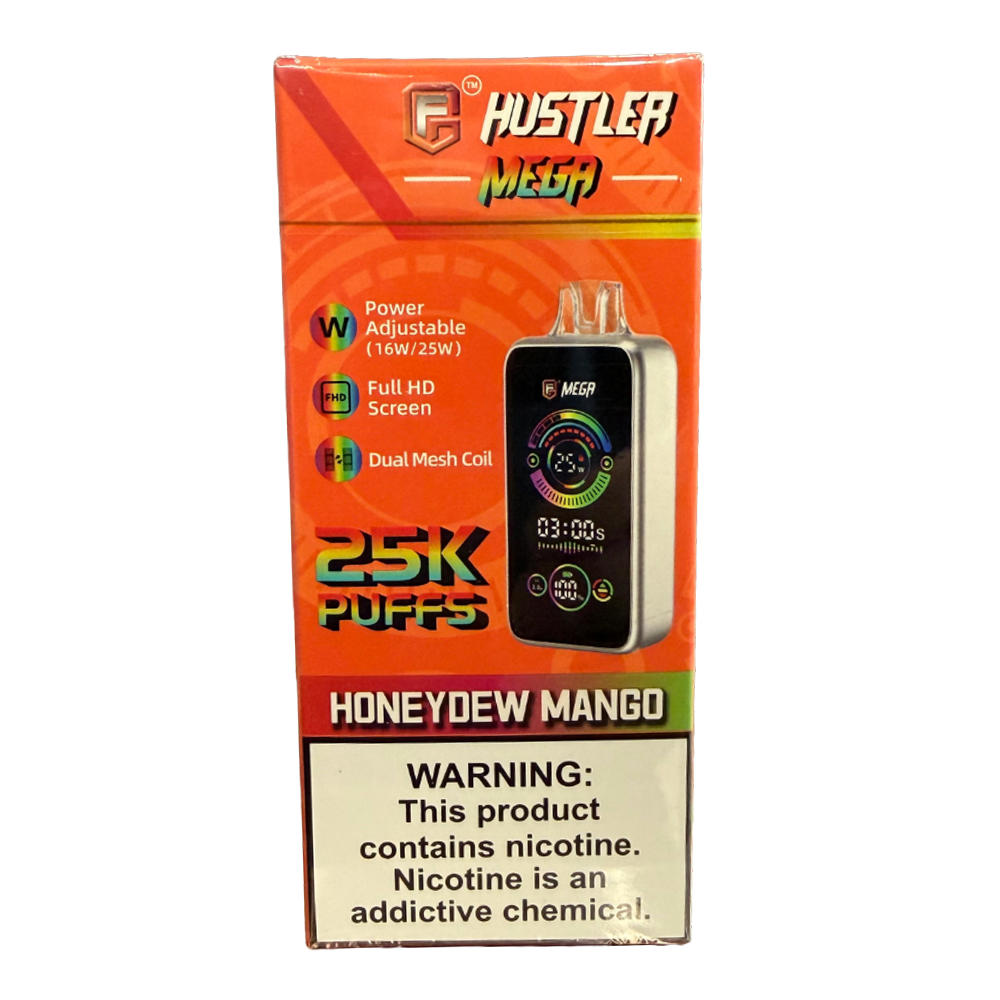 Product imageHustler MEGA 25k Puff 50mg - Honeydew Mango