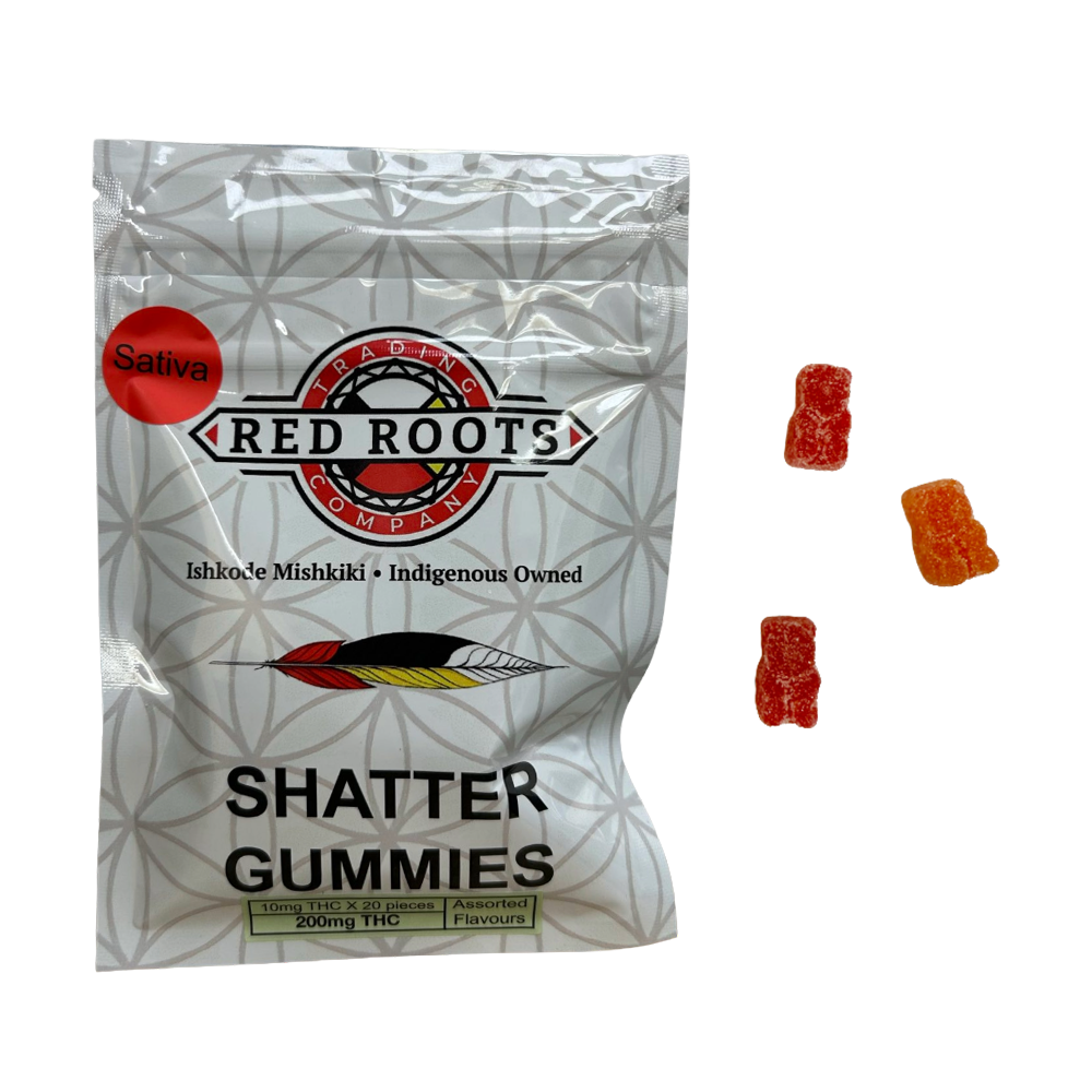 Red Roots Shatter Gummies 200mg Sativa