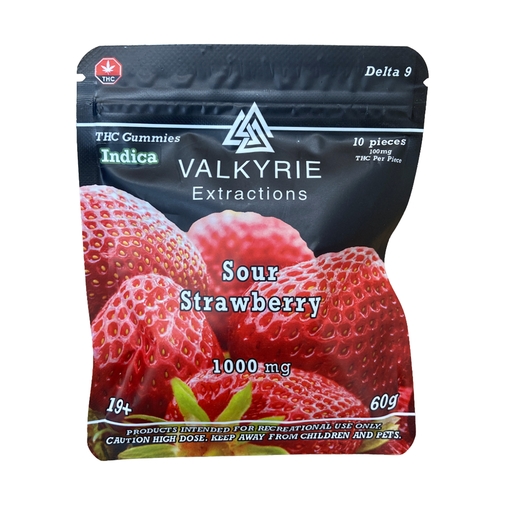 Valkyrie 1000mg thc gummy - Indica