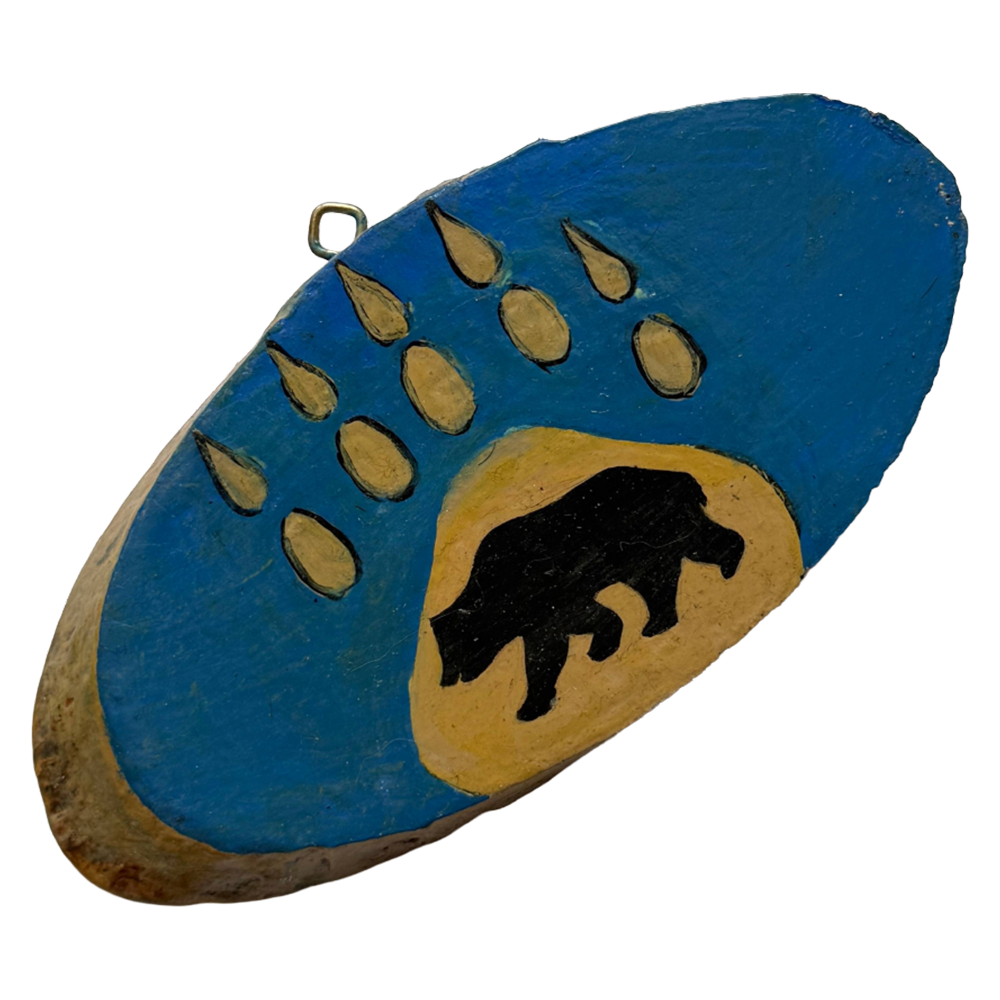 Bear & Paw Hanging Wood Slice