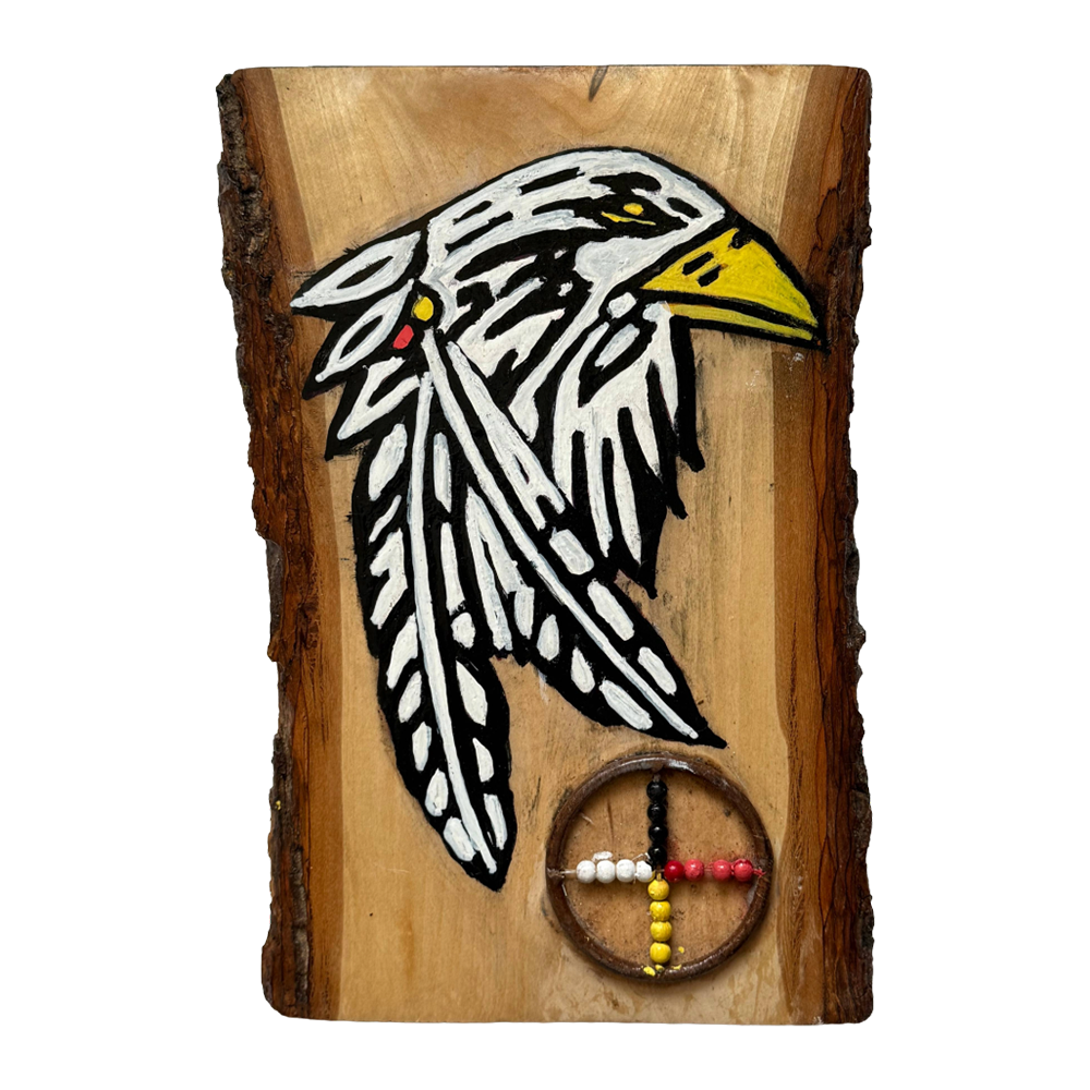 Eagle Wood Slice Painting