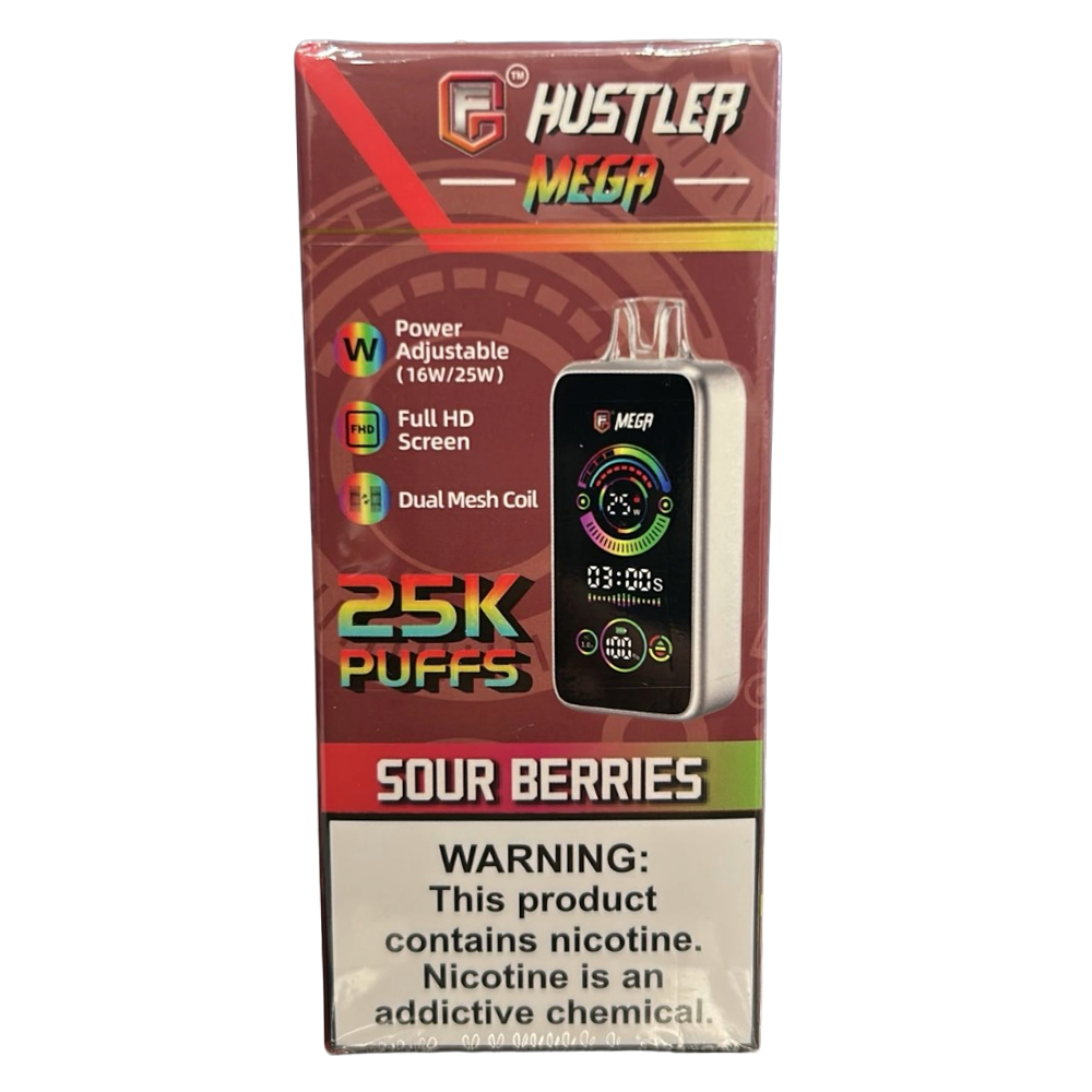 Product imageHustler MEGA 25k Puff 50mg - Sour Berries