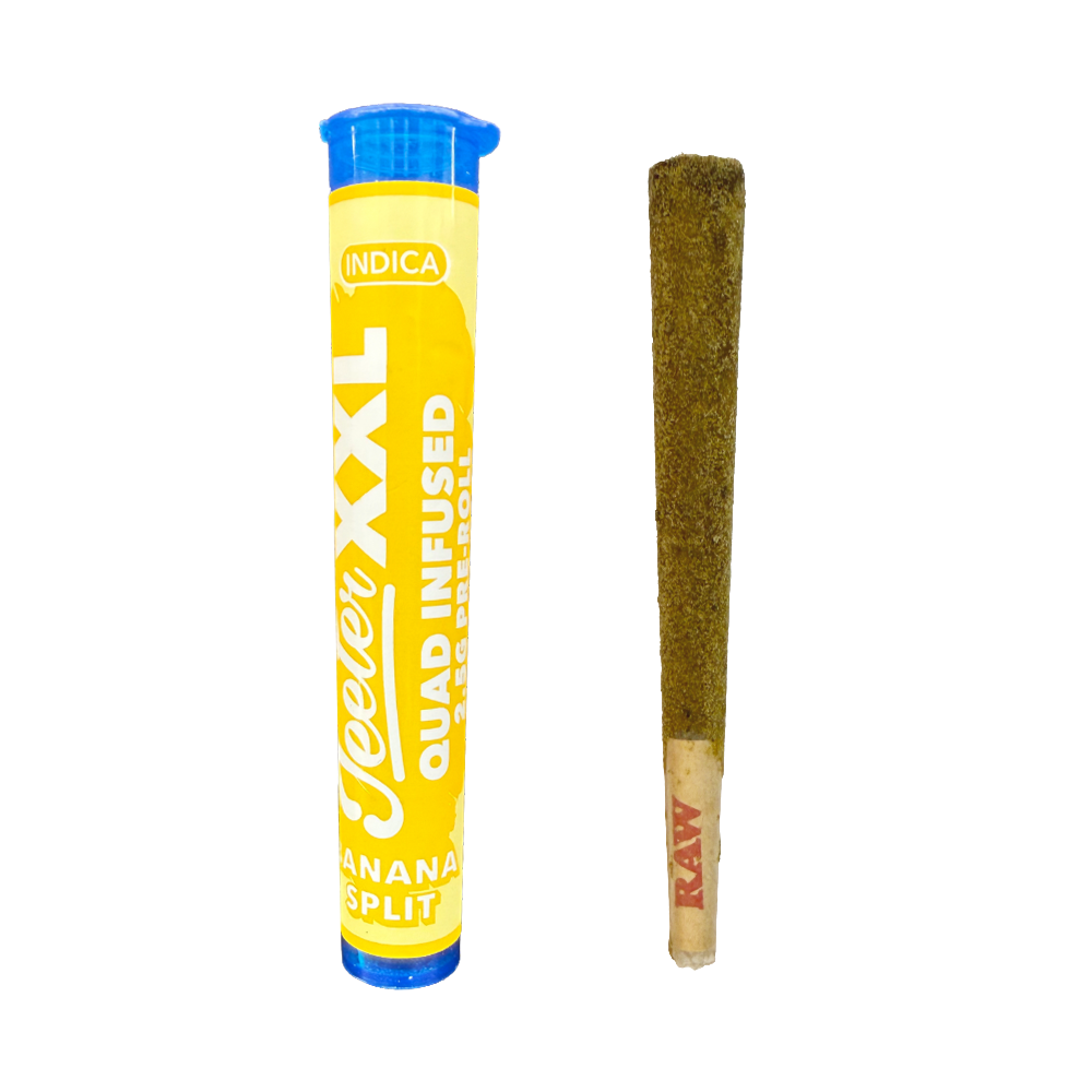 Product imageJeeter XXL Quad-infused Banana Split Single Pre-Roll - 2.5g