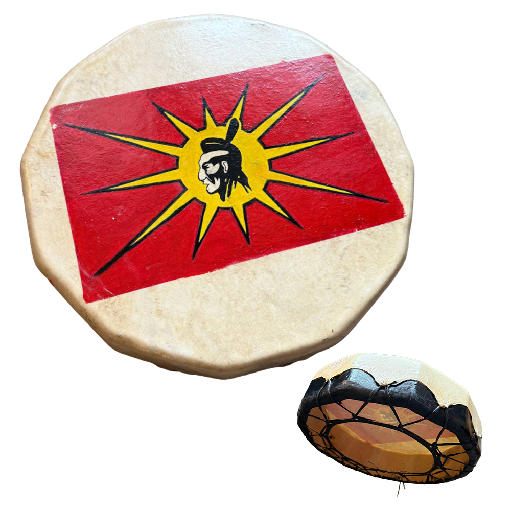 Decorative Drum Mohawk Warrior