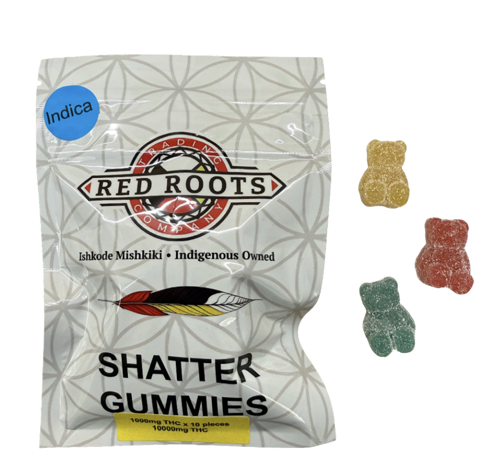 Red Roots Shatter Gummies 50/50 Indica Sativa Gummies 10,000mg Deal