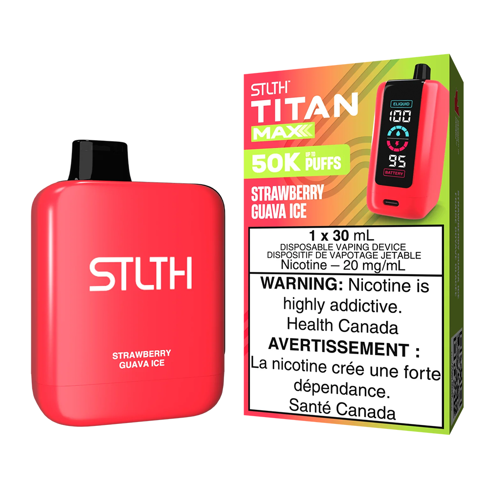 STLTH Titan Max 50k NIC Vapes - Strawberry Guava Ice
