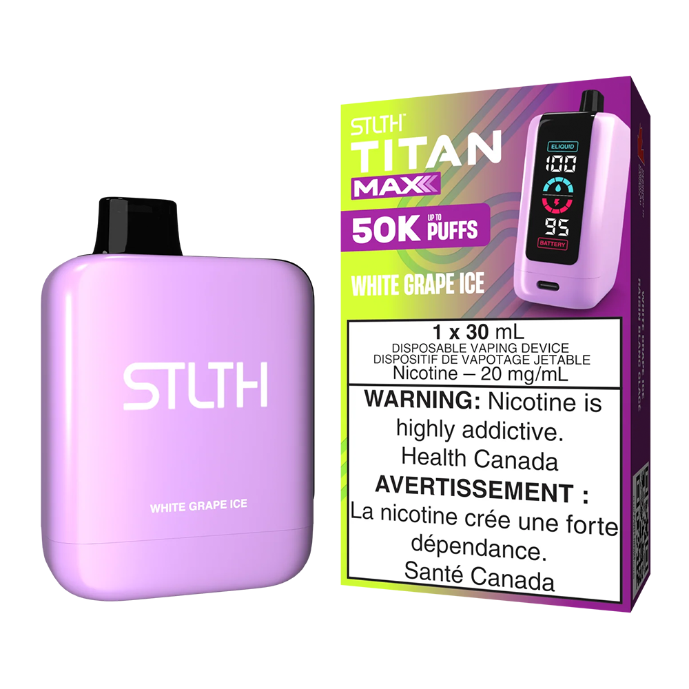 STLTH Titan Max 50k NIC Vapes - White Grape Ice