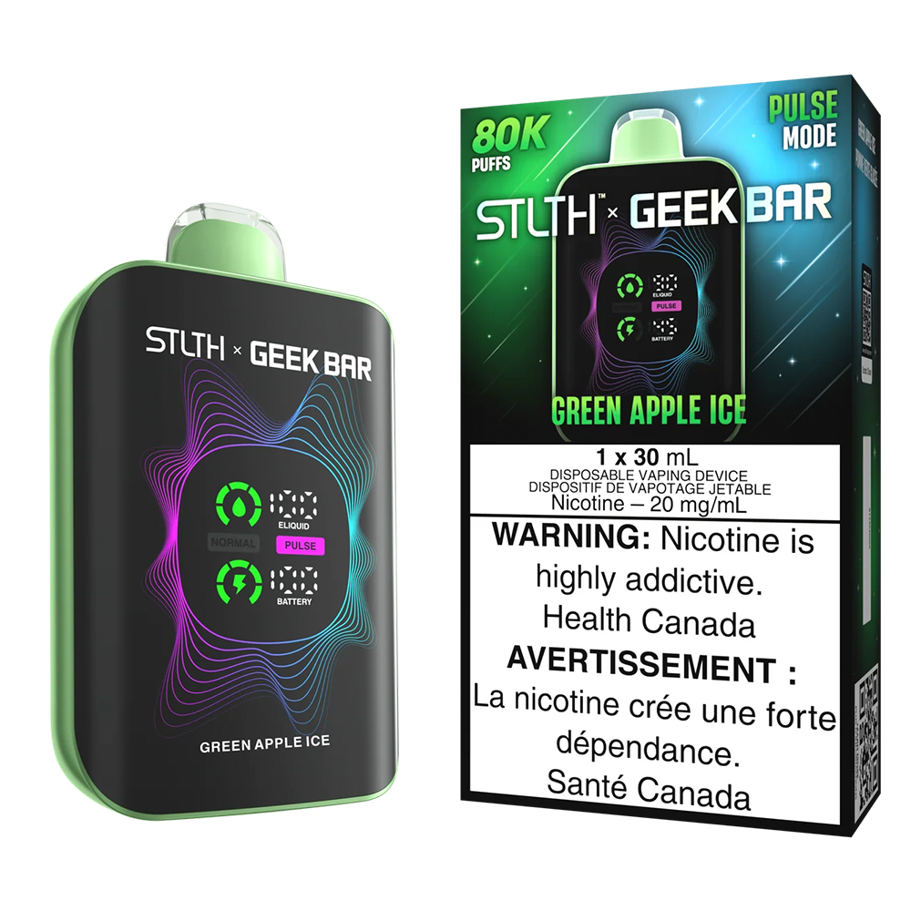 STLTH x Geek Bar 80k NIC Vapes - Green Apple Ice