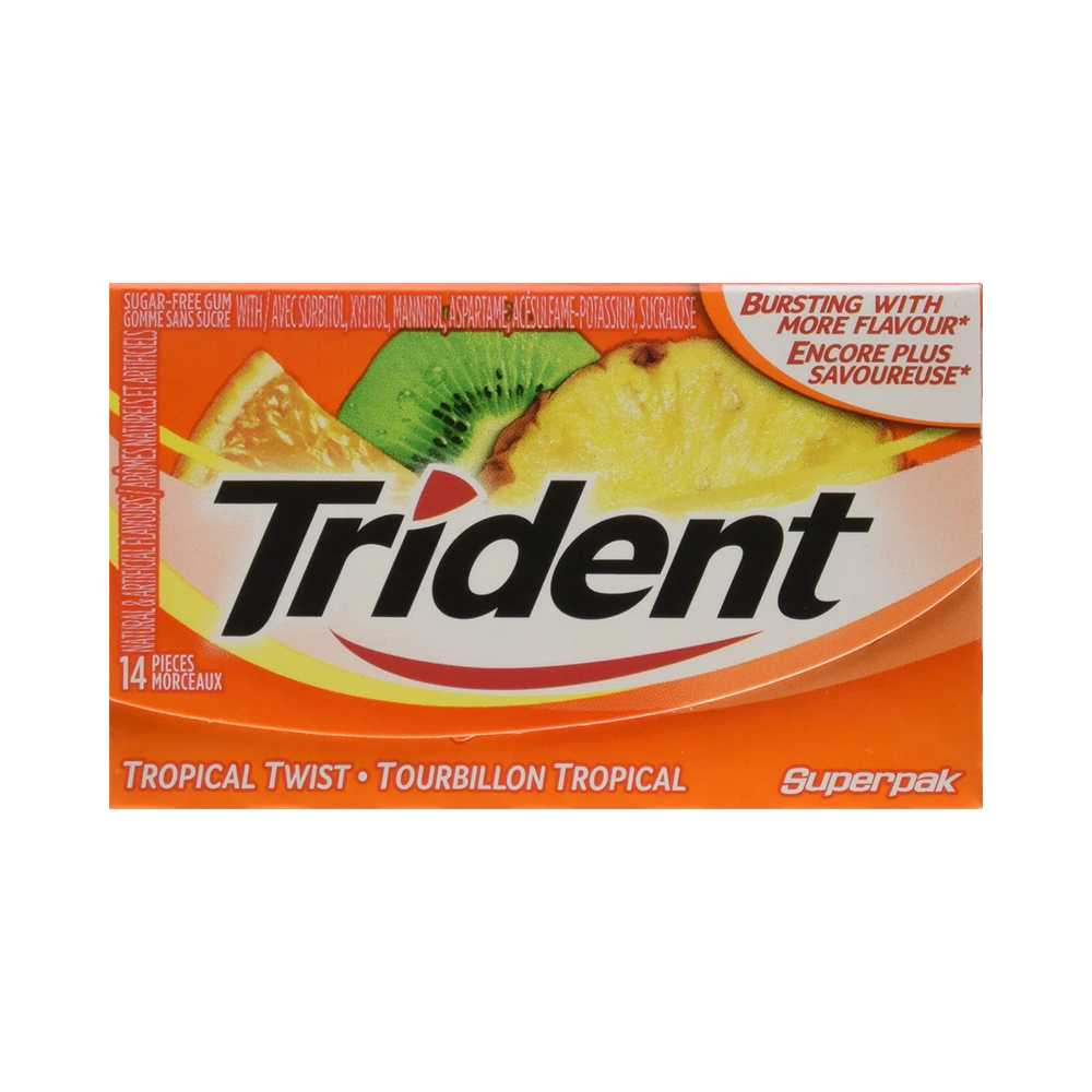 Trident Gum Packs - Tropical Twists